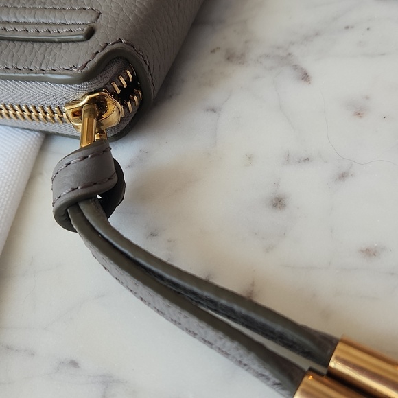 Calfskin Marcie Long Zip Around Wallet Cashmere Grey - Picture 3 of 10